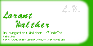 lorant walther business card